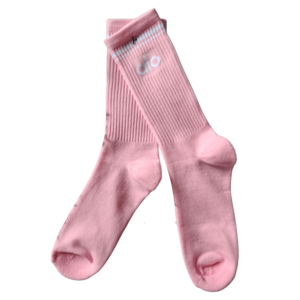 Calcetas Deportivas ALO Estilo Crew - Rosa Pastel Estampado Clásico