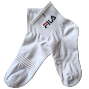 Tobilleras Deportivas FILA Classic - Blanco con Logo Bordado