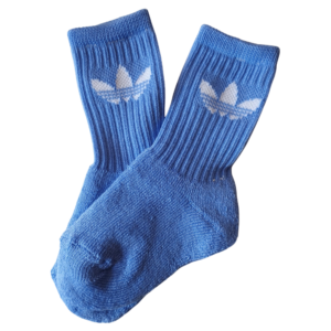 Calcetas Infantiles Adidas Mini Crew - Azul Celeste Tejido Suave