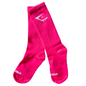 Calcetas Deportivas Gymshark Crew - Rosa Fiusha Neón con Logo Clásico